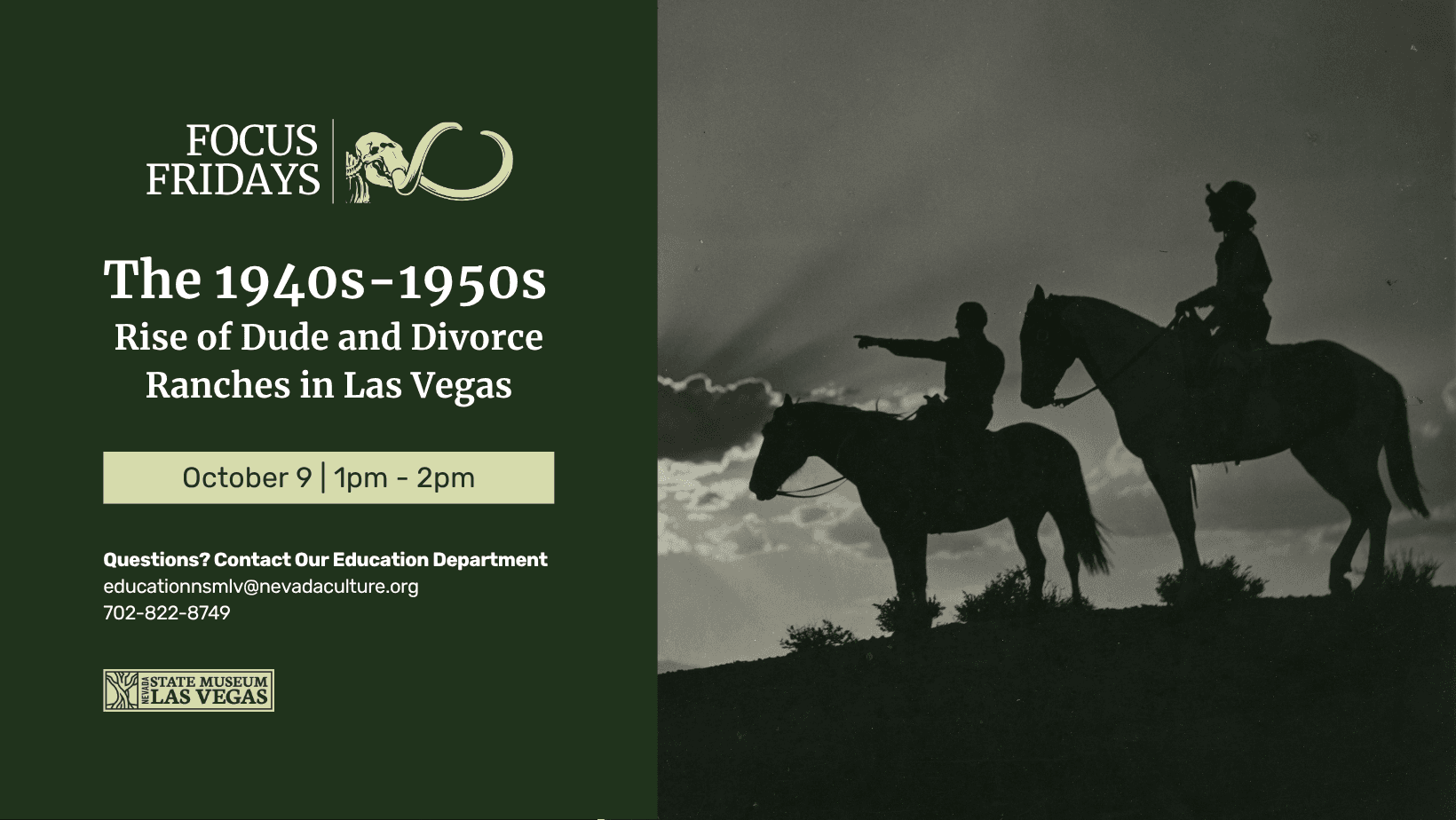 Focus Fridays: The 1940s-1950s Rise of Dude and Divorce Ranches in Las Vegas
