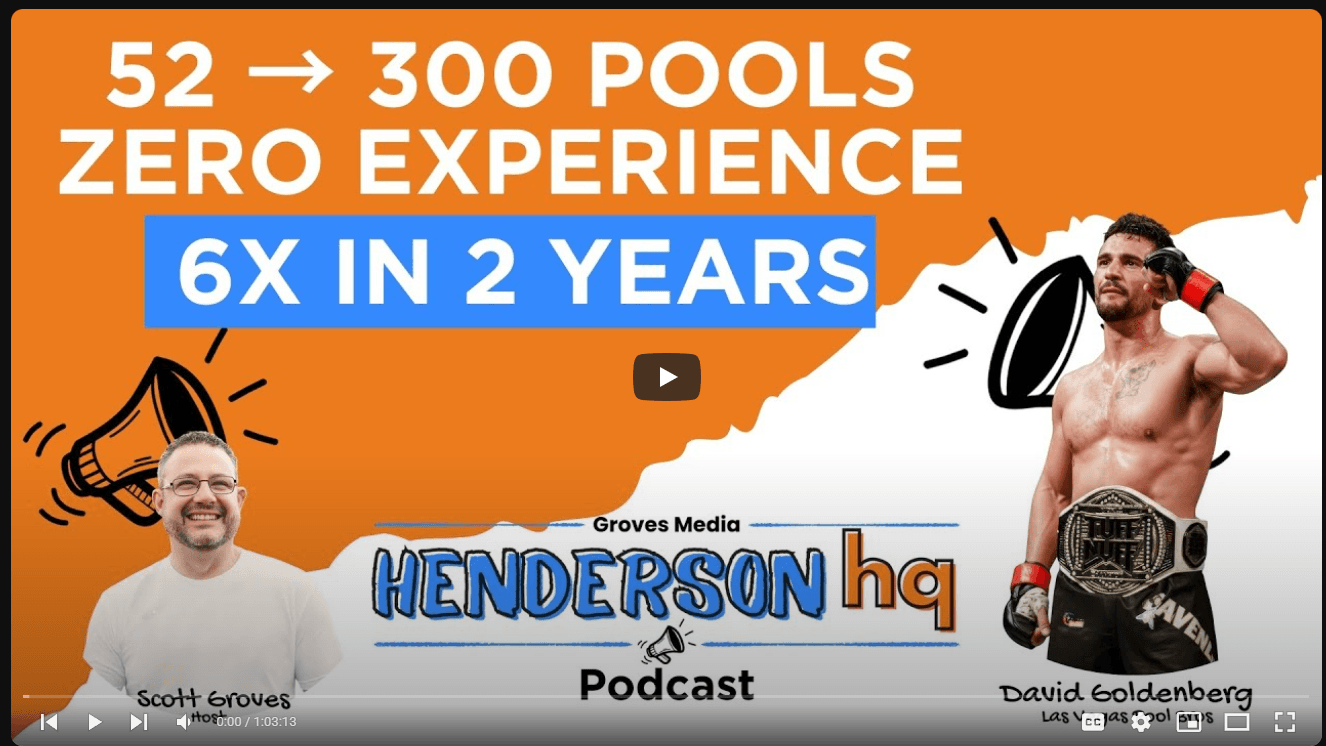 How an MMA Fighter Built a 300-Pool Empire Starting From Nothing | David Goldenberg