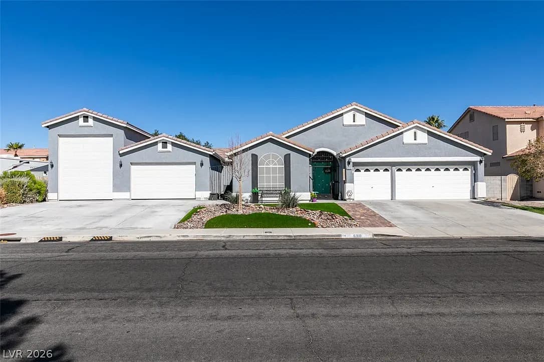 Las Vegas Home for Sale: 6310 W Azure Dr Offers Single-Story Living, RV Garage Space, Pool, Solar, and Serious Room for Toys